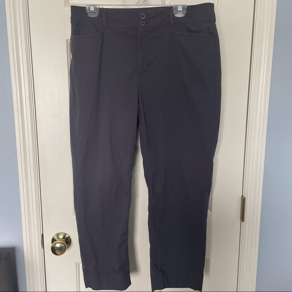 Loft Twill Straight Crop Pants